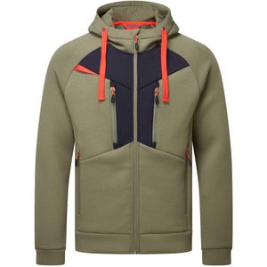 DX4 Hoodie met rits maat L, "Moss Green"