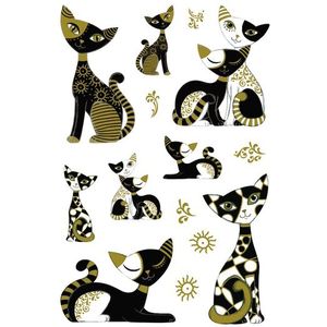 HERMA 3176 Stickers Gouden Katten, Stone [10x]