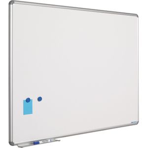 Whitebord 90x180 cm Design profiel 16mm, emailstaal wit
