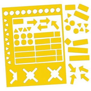 Legamaster magnetisch symbool assorti 20mm geel