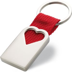 Metalen sleutelhanger Bonheur, rood