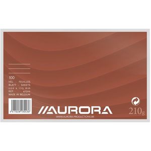 Systeemkaart Aurora 200x125mm lijn met rode koplijn 210gr wit