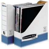 Tijdschriftcassette Bankers Box System A4 wit blauw [10x]