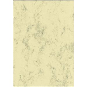 designpapier Sigel A4 90grs pak a 100 vel marmer beige