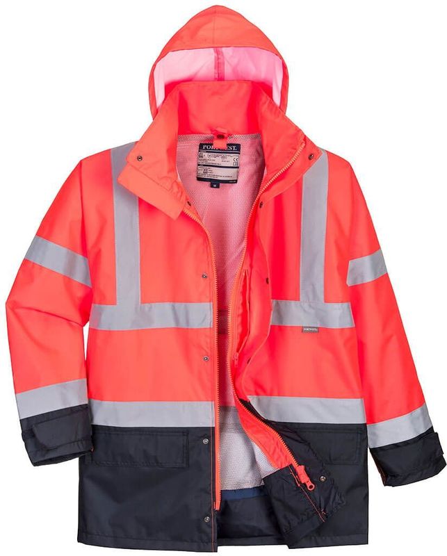 Portwest Hi-Vis Executive 5-in-1 Jack S768 - rood/marine - L