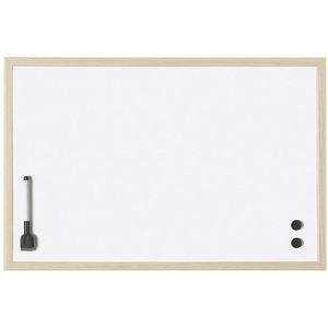 Whiteboard magnetoplan met houten frame, 800 x 600mm