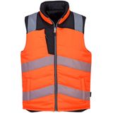 PW3 - Hoge Zichtbaarheid Bodywarmer - OrBk - CE Gecertificeerd - Omkeerbaar Kledingstuk - UPF 50