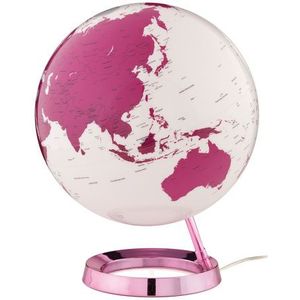 Globe Bright HOT Pink 30cm diameter kunststof voet met verlichting