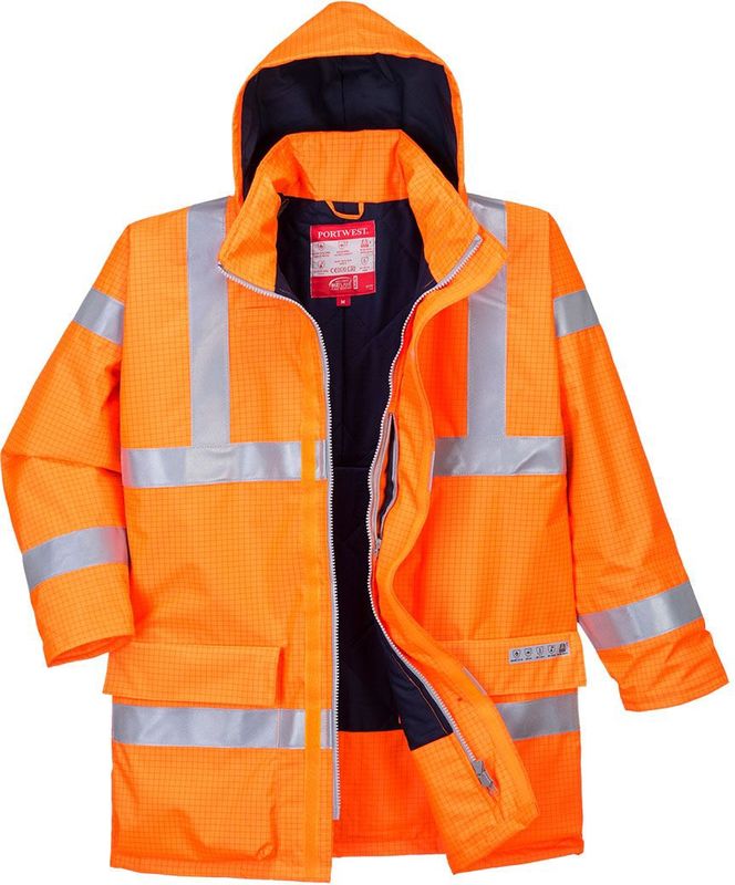 Portwest - Bizflame S778 - Regenjack - Hi-Vis - Ademend en Antistatisch
