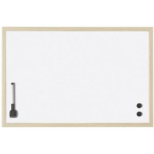 Whiteboard magnetoplan met houten frame, 600 x 400mm