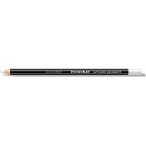 Staedtler potlood Lumocolor permanent glasochrom, wit [12x]