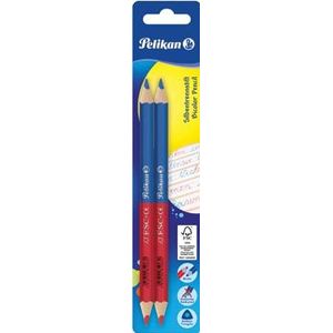 Pelikan tweekleurig potlood, rood en blauw
