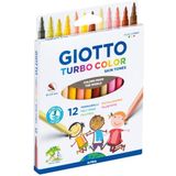 Viltstift Giotto Turbo Color skin tones 12 stuks