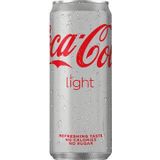 Coca Cola light frisdrank, sleek blik van 33 cl, pak van 30 stuks