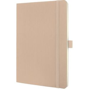 Notitieboek Conceptum A5 Beige gelinieerd softcover. Genummerde pagina's, inhoudsopgave, sluiting d.m.v.