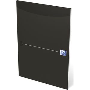 OXFORD Essentials Smart Black schrijfblok A4 gelijnd 50 vel soepele kartonnen kaft zwart [10x]