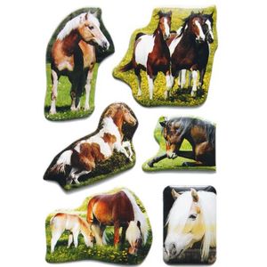 HERMA 6197 Stickers MAGIC dierenfoto\'s paarden, Lackpuffy [10x]