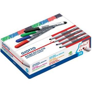 Giotto Robercolor whiteboardmarker maxi, ronde punt, rood [12x]
