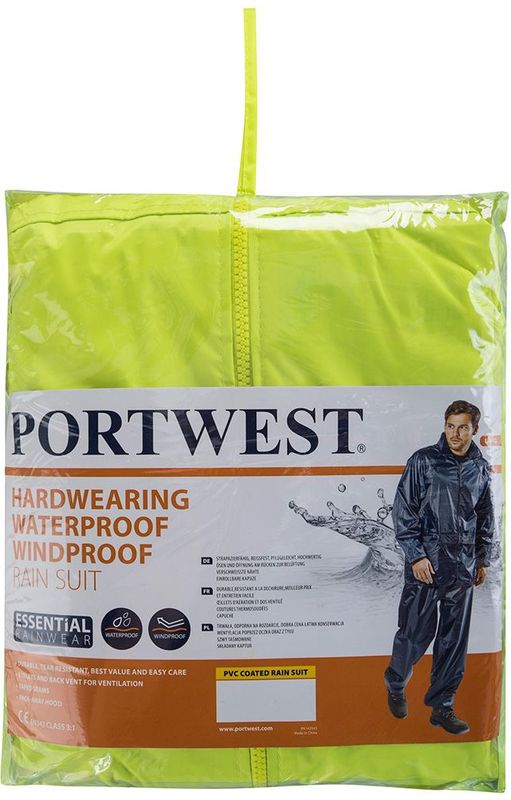 Regenpak - Geel - Essentials - Lichtgewicht - Waterdicht