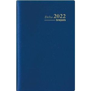 Brepols agenda Delta Seta 6-talig, blauw, 2022