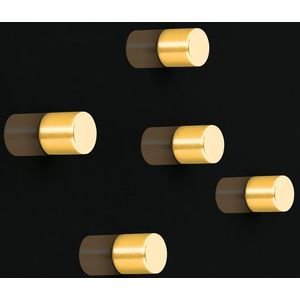SuperDym-magneten C5 "Strong", Cilinder-design, goud, Magneetkracht: ca. 8 bladen (A4, 80g) op
