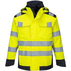 Portwest - Modaflame Rain - Regenjack - Geel/Marine - Multinormen - Arc