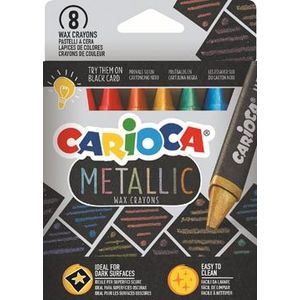 Carioca waskrijt Wax Metallic, kartonnen etui van 8 stuks