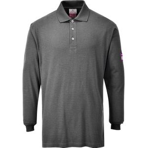 Vlamvertragende Antistatische lange mouw Polo Shirt maat XXL, Grey