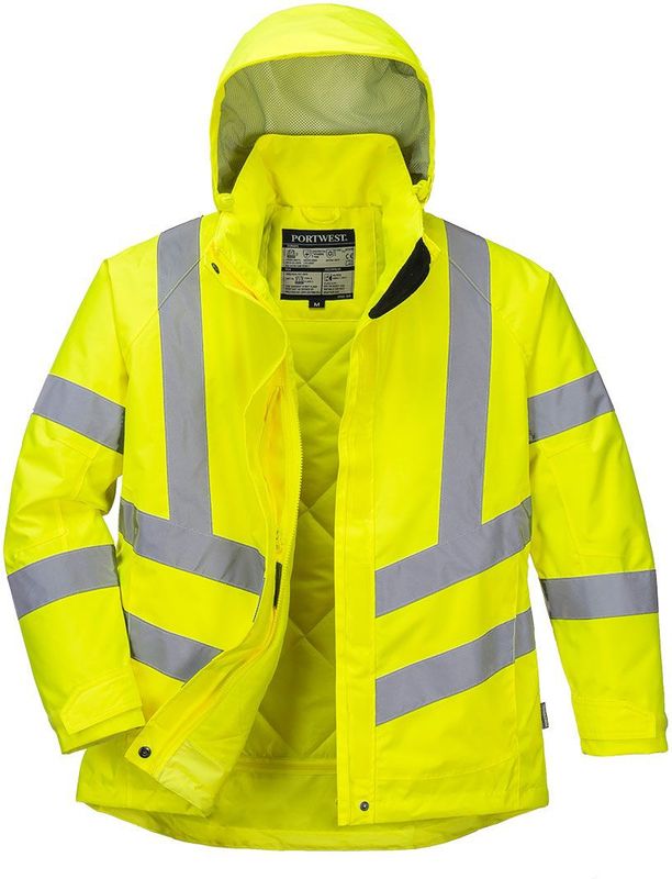 Portwest Dames Hi-Vis Winterjack LW74 - Geel - L