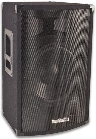 ZWARTE TWEEWEG LUIDSPREKER, VOLLEDIG BESCHERMINGSROOSTER 15" / 600W