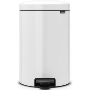 Brabantia NewIcon Prullenbak - 20 liter - White - met Metalen binnenemmer