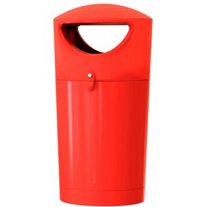 Metro Hooded UV-bestendige afvalbak rood, 100 liter (VB719242)