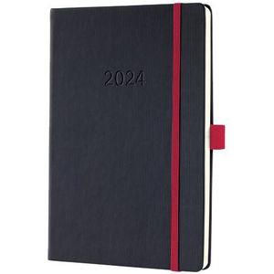 Agenda 2024 Sigel Conceptum A5 7dagen/2pagina's zwart