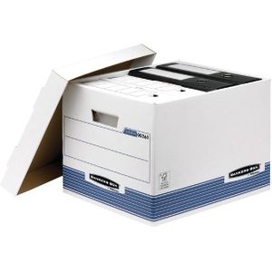 Archiefdoos Bankers Box System standaard wit blauw [10x]