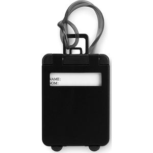 Kunststof bagagelabel Traveller, zwart