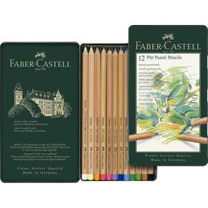 pastelpotlood Faber-Castell Pitt metalen etui a 12 stuks [3x]