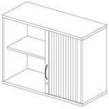 Opzetroldeurkast MULTI M pro wit 1000 750 mm (2 OH)