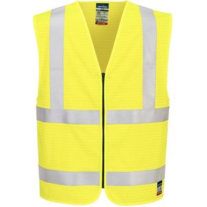 Bizflame Hi-Vis FR Vest met rits maat S/M, Yellow