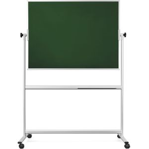Design krijtbord magnetoplan SP, groen, mobiel, 1500 x 1000 mm