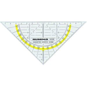 Geodriehoek Rumold 1026 160mm transparant