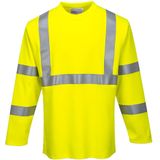 Vlamvertragend Hi-Vis T-Shirt met lange mouwen maat 3 XL, Yellow