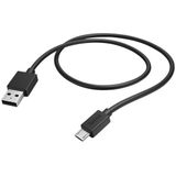 Kabel Hama USB-A - micro-USB 2.0 1 meter zwart