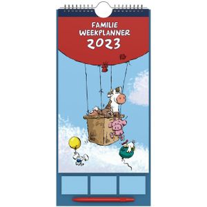 Familiekalender 2023 Lannoo 210x435 met plakbriefjes Ritstier 54pagina's