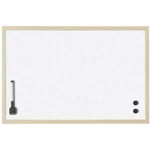 Whiteboard magnetoplan met houten frame, 400 x 300mm