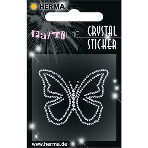Crystal stickers vlinder [3x]