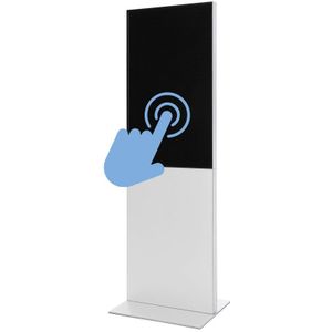 Digitale Smart Line Totem Met 43" Samsung Scherm en Touchscreen Wit