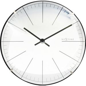 Wandklok NeXtime Big Stripe diameter 20 glas wit NE-3506WI