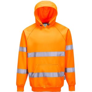 Hi-Vis Sweatshirt met capuchon maat Small, Orange