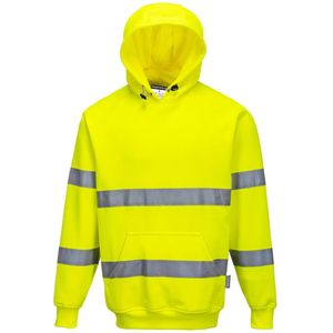 Hi-Vis Sweatshirt met capuchon maat Medium, Yellow