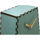 Tafelklok NeXtime Rocky 19.5x18x8.8 cm hout turquoise